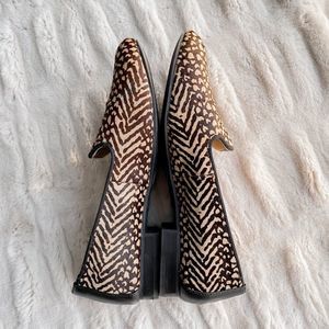 Adam Tucker Me Too Yale Black Tan Calf Hair Loafer